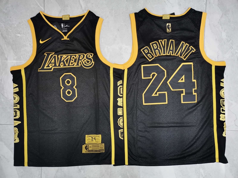 Lakers 8 & 24 Kobe Bryant Black Retirement Commemorative Nike Swingman Jersey,We sell and wholesale Lakers 8 & 24 Kobe Bryant Black Retirement Commemorative Nike Swingman Jersey on line form chian!